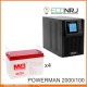 ИБП POWERMAN ONLINE 2000 Plus + Аккумуляторная батарея MNB MМ100-12