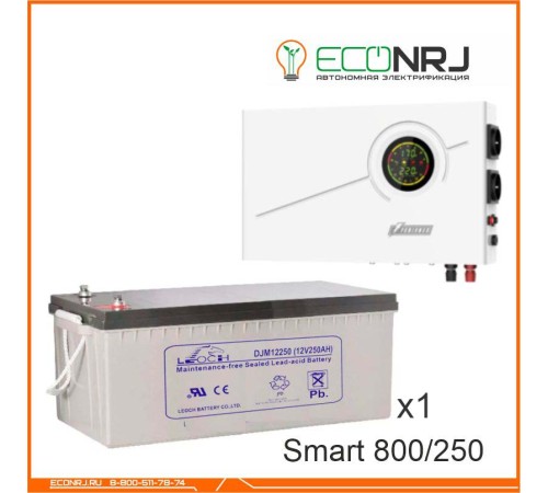 ИБП Powerman Smart 800 INV + Аккумуляторная батарея LEOCH DJM12250