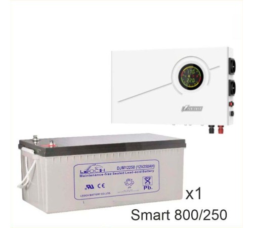 ИБП Powerman Smart 800 INV + Аккумуляторная батарея LEOCH DJM12250