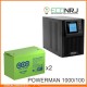 ИБП POWERMAN ONLINE 1000 Plus + Аккумуляторная батарея WBR GPL121000