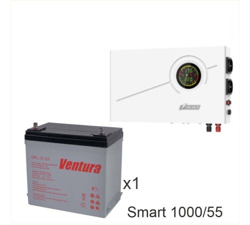 ИБП Powerman Smart 1000 INV + Аккумуляторная батарея Ventura GPL 12-55