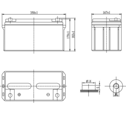 Аккумуляторная батарея Delta GX 12-65