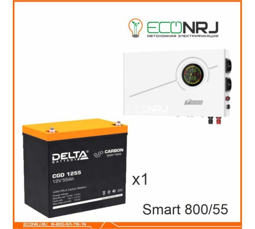 ИБП Powerman Smart 800 INV + Аккумуляторная батарея Delta CGD 1255