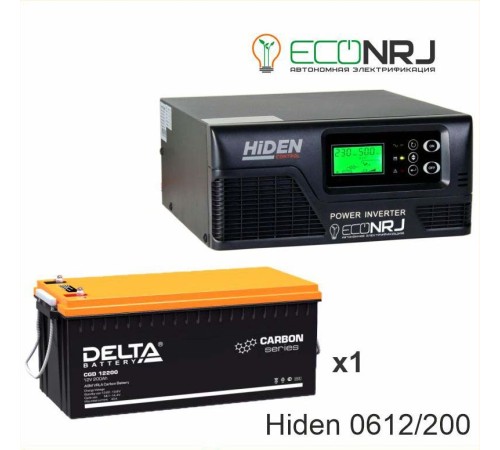 ИБП Hiden Control HPS20-0612 + Аккумуляторная батарея Delta CGD 12200