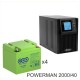 ИБП POWERMAN ONLINE 2000 Plus + Аккумуляторная батарея WBR GPL12400