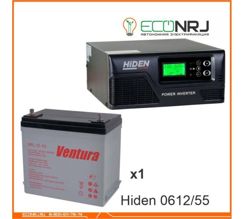 ИБП Hiden Control HPS20-0612 + Аккумуляторная батарея Ventura GPL 12-55