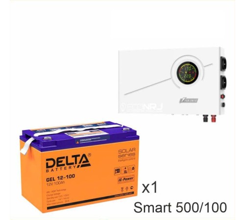 ИБП Powerman Smart 500 INV + Аккумуляторная батарея Delta GEL 12-100