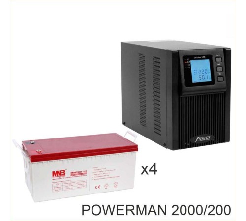 ИБП POWERMAN ONLINE 2000 Plus + Аккумуляторная батарея MNB MМ200-12