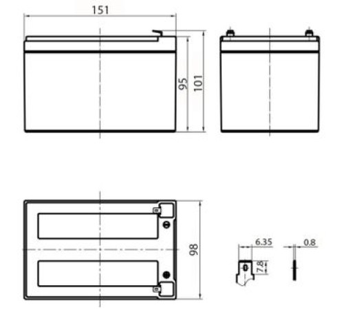 Аккумуляторная батарея Delta HR 12-12