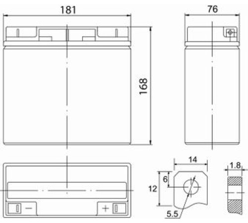 Аккумуляторная батарея Delta DT 1218