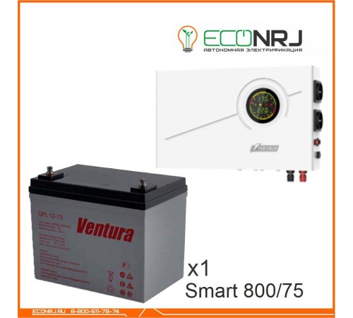 ИБП Powerman Smart 800 INV + Аккумуляторная батарея Ventura GPL 12-75