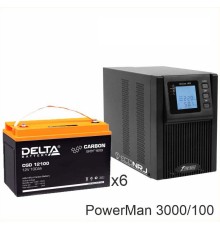 ИБП POWERMAN ONLINE 3000 Plus + Delta CGD 12100