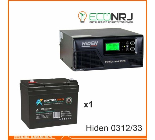 ИБП Hiden Control HPS20-0312 + Аккумуляторная батарея ВОСТОК PRO СК-1233