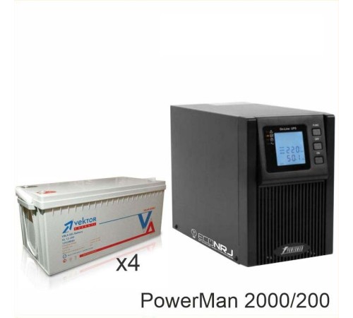 ИБП POWERMAN ONLINE 2000 Plus + Аккумуляторная батарея Vektor GL 12-200