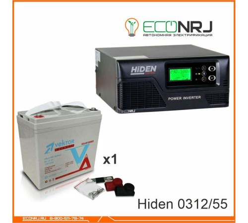 ИБП Hiden Control HPS20-0312 + Аккумуляторная батарея Vektor GL 12-55