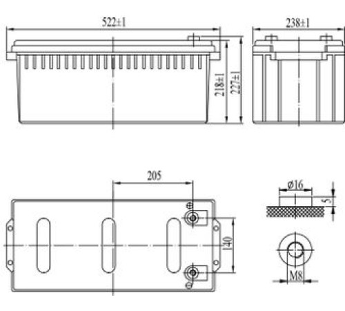 Аккумуляторная батарея Delta GX 12-200