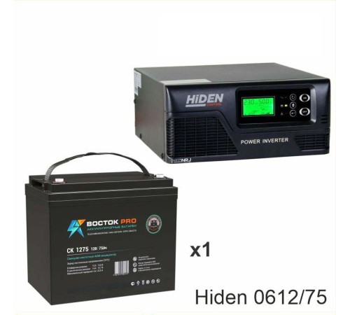 ИБП Hiden Control HPS20-0612 + Аккумуляторная батарея ВОСТОК PRO СК-1275