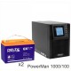 ИБП POWERMAN ONLINE 1000 Plus + Аккумуляторная батарея Delta GX 12-100