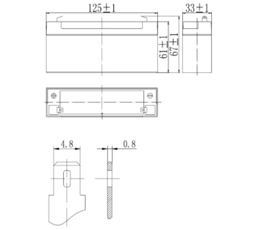 Аккумуляторная батарея Delta DT 6033(125)