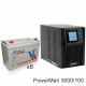 ИБП POWERMAN ONLINE 1000 Plus + Аккумуляторная батарея Vektor GL 12-100