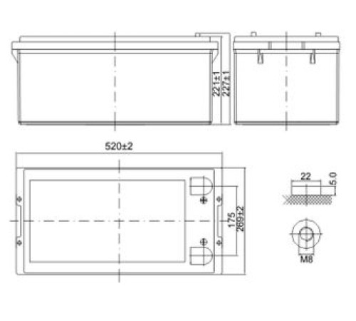 Аккумуляторная батарея Delta DTM 12250 L