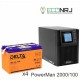 ИБП POWERMAN ONLINE 2000 Plus + Аккумуляторная батарея Delta GEL 12-100