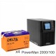 ИБП POWERMAN ONLINE 2000 Plus + Аккумуляторная батарея Delta GEL 12-100