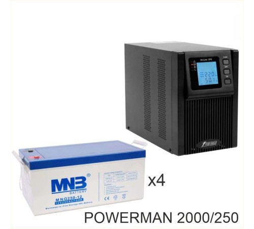 ИБП POWERMAN ONLINE 2000 Plus + Аккумуляторная батарея MNB MNG250-12