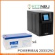 ИБП POWERMAN ONLINE 2000 Plus + Аккумуляторная батарея MNB MNG250-12