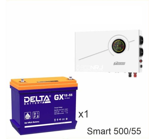 ИБП Powerman Smart 500 INV + Аккумуляторная батарея Delta GX 12-55