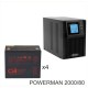 ИБП POWERMAN ONLINE 2000 Plus + Аккумуляторная батарея CSB GPL12800