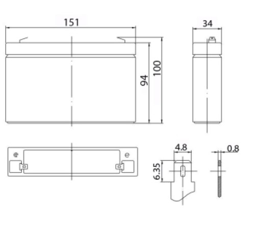 Аккумуляторная батарея Delta HR 6-9