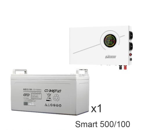 ИБП Powerman Smart 500 INV + Аккумуляторная батарея Энергия АКБ 12–100