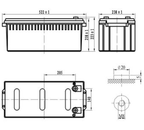 Аккумуляторная батарея Delta DTM 12200 L