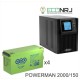 ИБП POWERMAN ONLINE 2000 Plus + Аккумуляторная батарея WBR GPL121500