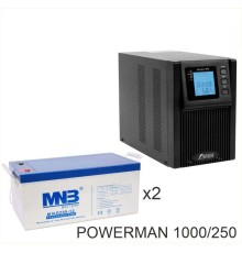 ИБП POWERMAN ONLINE 1000 Plus + MNB MNG250-12