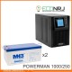 ИБП POWERMAN ONLINE 1000 Plus + Аккумуляторная батарея MNB MNG250-12