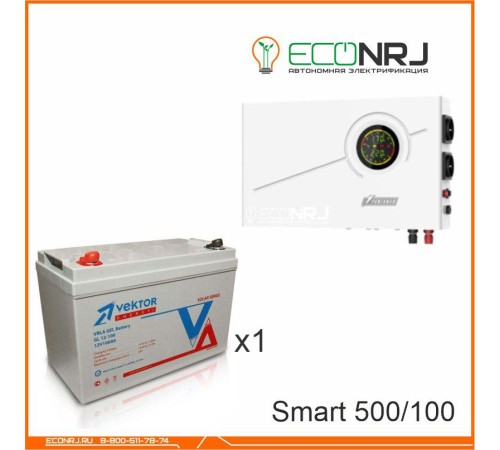 ИБП Powerman Smart 500 INV + Аккумуляторная батарея Vektor GL 12-100