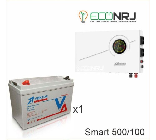 ИБП Powerman Smart 500 INV + Аккумуляторная батарея Vektor GL 12-100