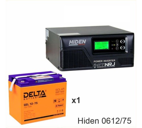 ИБП Hiden Control HPS20-0612 + Аккумуляторная батарея Delta GEL 12-75