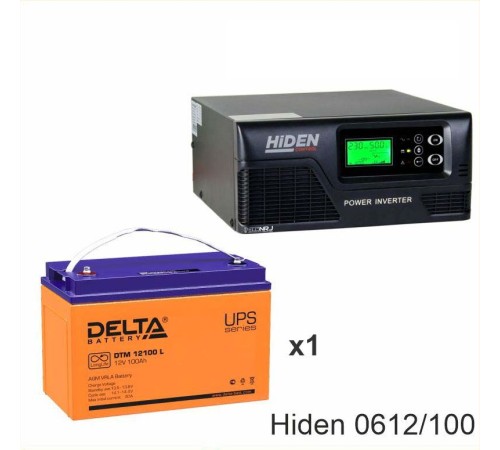 ИБП Hiden Control HPS20-0612 + Аккумуляторная батарея Delta DTM 12100 L