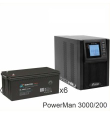 ИБП POWERMAN ONLINE 3000 Plus + ВОСТОК PRO СК-12200