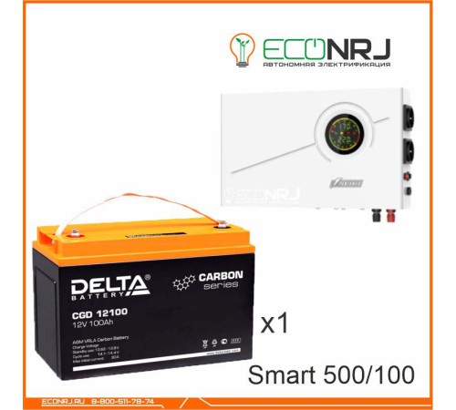 ИБП Powerman Smart 500 INV + Аккумуляторная батарея Delta CGD 12100