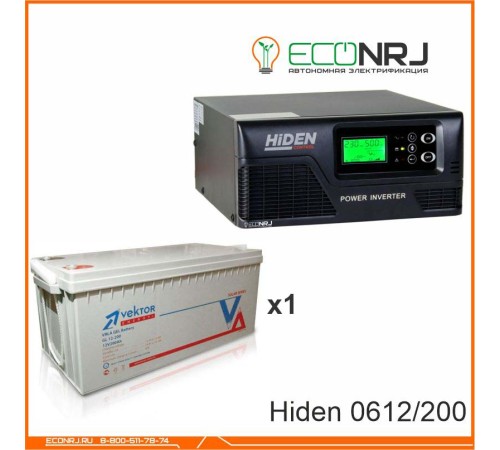 ИБП Hiden Control HPS20-0612 + Аккумуляторная батарея Vektor GL 12-200