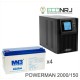 ИБП POWERMAN ONLINE 2000 Plus + Аккумуляторная батарея MNB MNG150-12