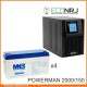 ИБП POWERMAN ONLINE 2000 Plus + Аккумуляторная батарея MNB MNG150-12