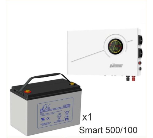 ИБП Powerman Smart 500 INV + Аккумуляторная батарея LEOCH DJM12100