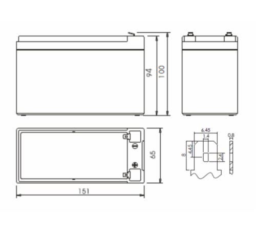 Аккумуляторная батарея POWERMAN Battery CA1270