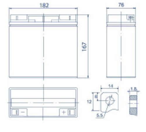 Аккумуляторная батарея Battbee BT 1218