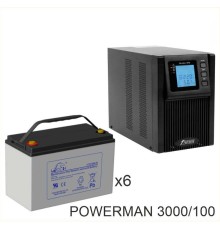 ИБП POWERMAN ONLINE 3000 Plus + LEOCH DJM12100